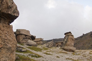 Stone mushrooms north Elbrus