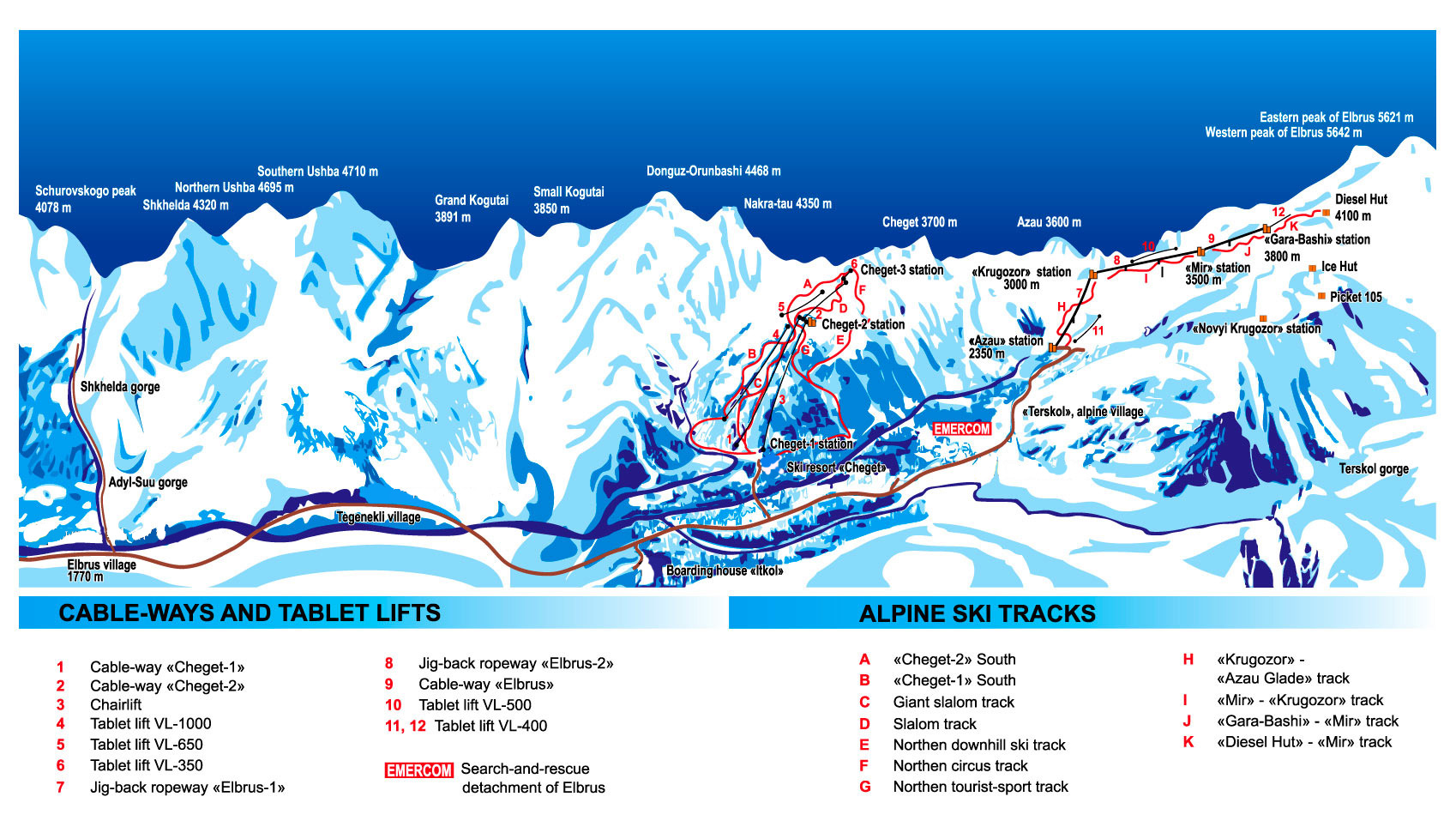 Расстояние азау. Гора Чегет горнолыжный курорт. Эльбрус горнолыжный курорт схема курорта. Эльбрус карта склонов. Чегет горнолыжный курорт высота.